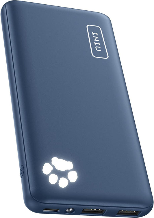 Portable Charger, USB C Slimmest & Lightest Triple 3A High-Speed 10000Mah Power Bank